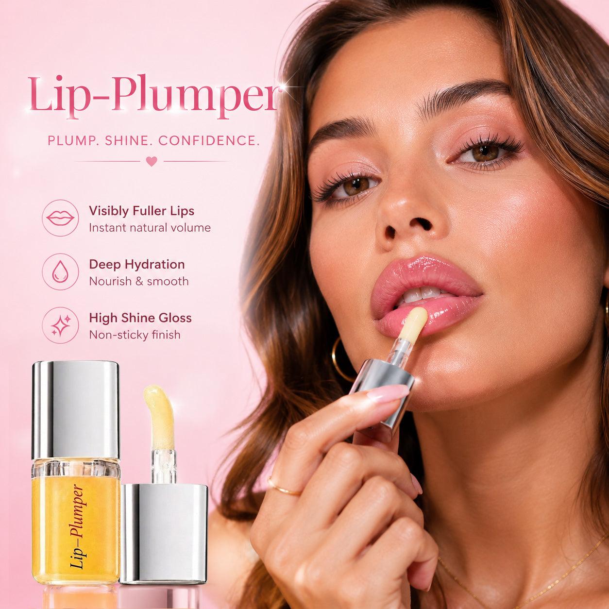 2026 New GEZRIA Spicy Lip Plumper Gloss — Fuller-Looking Lips In Minutes
